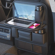 Organizador para asiento trasero con bandeja plegable y portapañuelos