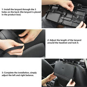 Bandeja plegable con portavasos para el asiento trasero del coche
