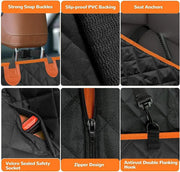 Funda protectora para perros para el asiento trasero del coche